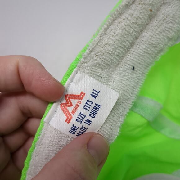 Mohr's Strapback 5 Panel Cap Green One Size Adjustable Rope Blank Outdoor - Picture 10 of 10